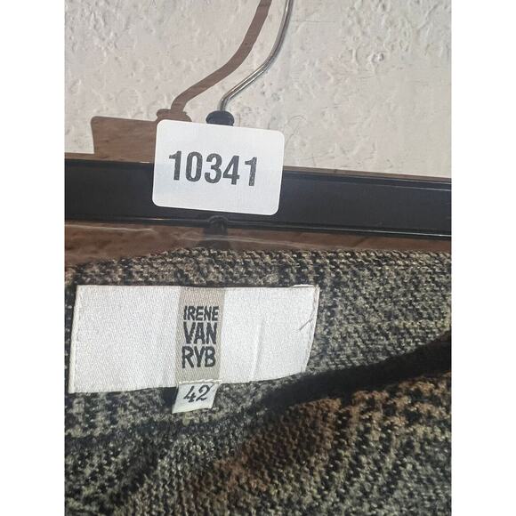 IRENE VAN RYB Wool Plaid Tapered Slim Pants Womens Size 42 (US L) Gray - Picture 3 of 8